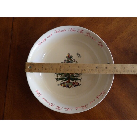 Spode Large 10" Round Christmas Tree Annual Serving Bowl 2014 Friends & Family - Picture 2 of 16
